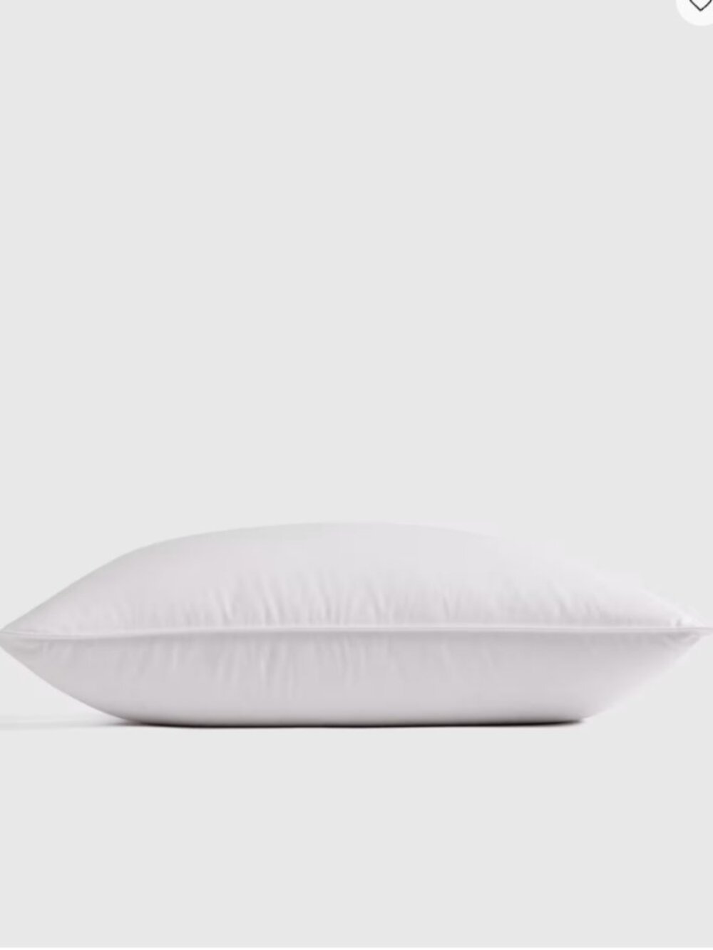 NEW! Quince Luxe Goose Down Pillow, 100% Cotton Sateen Shell, King, Medium/Firm